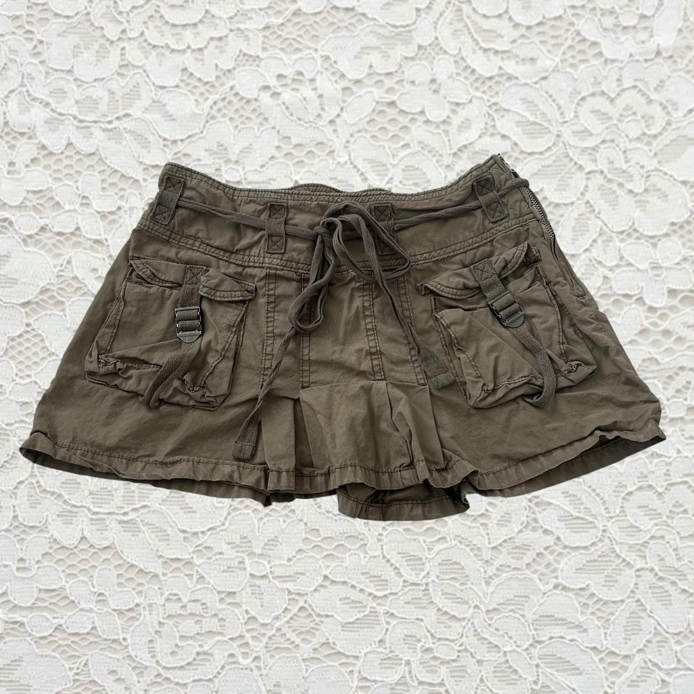 bdg urban outfitters green cargo mini skirt